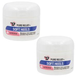 Pure Relief Soft Heels Lactic Acid Moisture Rich Cream 2 fl oz, 2 Pack